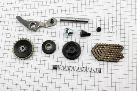 Ланцюг розподвала 70 cc-25H-82L+ролики 3шт+коромисло+натяжувач, к-кт до мопеда DELTA