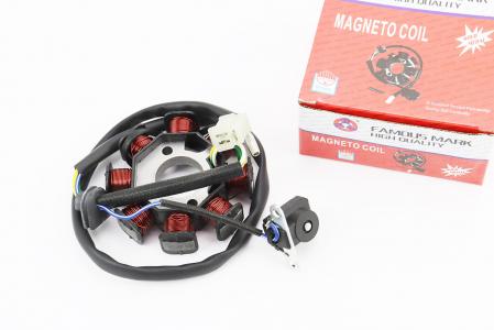 Статор магнето (генератора) (8 котушок роз'єм "мама 3+1") до мотоцикла Honda WH 100