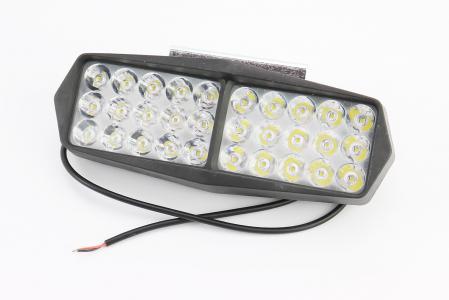 Фара додаткова світлодіодна вологостійка-30 LED з кріпленням, прямокутна 190x70 мм з стробоскопом