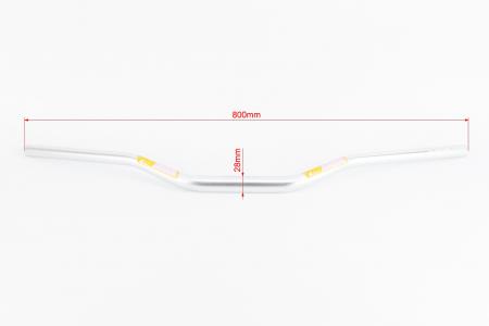 Кермо 28x800 мм, алюмінієвий, сірий EVO для мототехніки