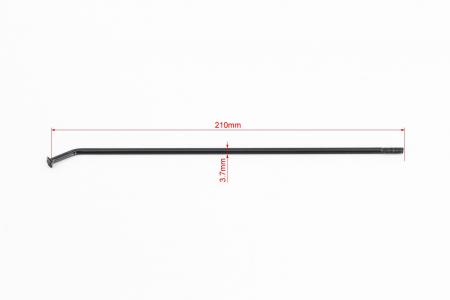 Спиця заднього колеса L-210 мм d-3,7 мм, чорний (без Гайки) Profactory Exdrive для мототехніки