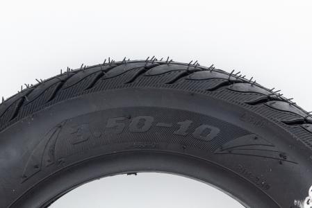 Шина 3,50-10 безкамерна, дорожня до велосипеда L-663