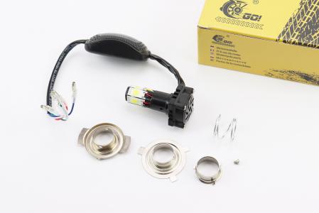 Лампа фари діодна LED-6 SUPER (к-кт різних кріплень) з стабілізатором+стробоскоп