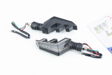 Поворотник діодний на гнучкій ніжці+стоп сигнал/габарит LED "ИЗГИБ", секвентальний, к-кт 2 шт тип 2