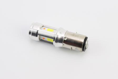 Лампа фари діодна LED-3+1 BA20D (лінза з синьою підсвіткою)
