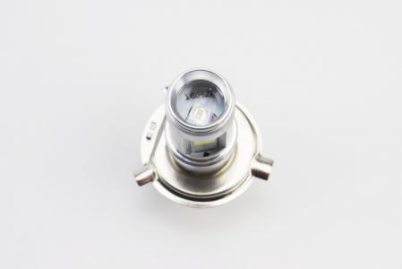 Лампа фари діодна LED-3+1 H4 (лінза з синьою підсвіткою)