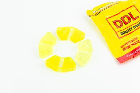 Демпферна резинка заднього спицьового колеса (к-кт 4 шт) "силікон, жовті" до мопеда DELTA