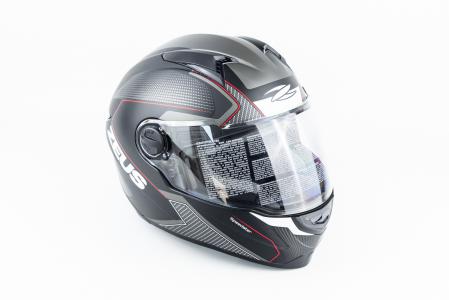 Шолом інтеграл ZS-811 SPEEDSTER М (57см), чорно-червоний матовий