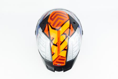 Шолом інтеграл (стандарт DOT/ECE) FENIX ESSENCE S (55-56см), чорно-помаранчевий