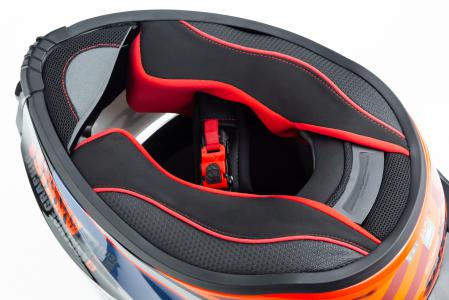 Шолом інтеграл (стандарт DOT/ECE) FENIX ESSENCE S (55-56см), чорно-помаранчевий