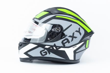 Шолом інтеграл, висувні окуляри GLX-316 L (59-60см), чорно-салатовий матовий
