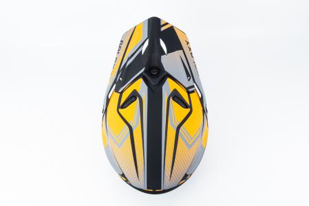 Шолом кросовий (стандарт DOT) GLX-803 S (55-56см), чорно-помаранчевий матовий