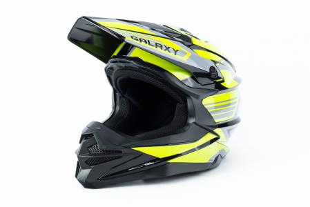 Шолом кросовий (стандарт DOT) GLX-803 S (55-56см), чорно-салатовий