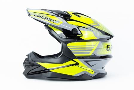 Шолом кросовий (стандарт DOT) GLX-803 S (55-56см), чорно-салатовий