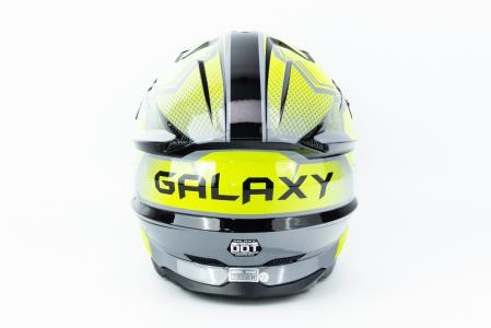 Шолом кросовий (стандарт DOT) GLX-803 S (55-56см), чорно-салатовий