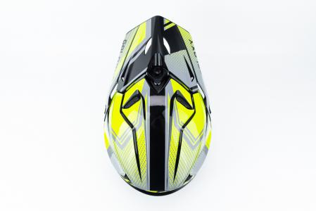 Шолом кросовий (стандарт DOT) GLX-803 S (55-56см), чорно-салатовий