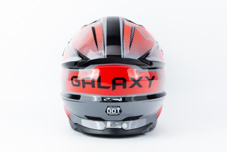 Шолом кросовий (стандарт DOT) GLX-803 M (57-58см), чорно-червоний