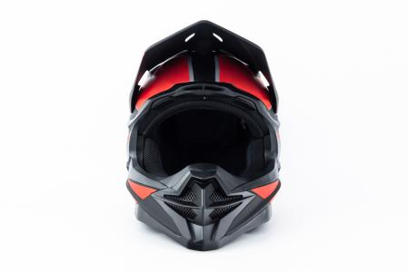 Шолом кросовий (стандарт DOT) GLX-803 M (57-58см), чорно-червоний матовий