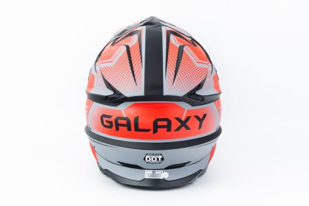 Шолом кросовий (стандарт DOT) GLX-803 M (57-58см), чорно-червоний матовий
