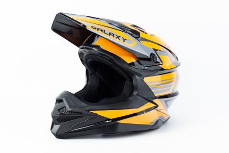 Шолом кросовий (стандарт DOT) GLX-803 M (57-58см), чорно-помаранчевий