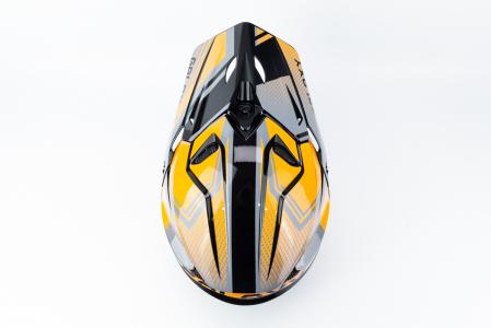 Шолом кросовий (стандарт DOT) GLX-803 M (57-58см), чорно-помаранчевий
