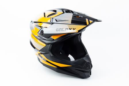 Шолом кросовий (стандарт DOT) GLX-803 M (57-58см), чорно-помаранчевий