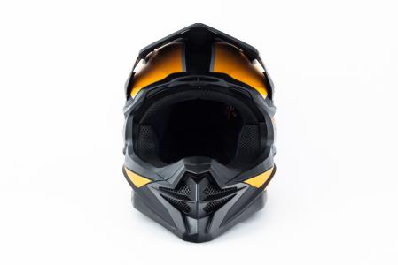 Шолом кросовий (стандарт DOT) GLX-803 M (57-58см), чорно-помаранчевий матовий