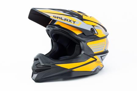Шолом кросовий (стандарт DOT) GLX-803 M (57-58см), чорно-помаранчевий матовий