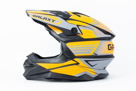 Шолом кросовий (стандарт DOT) GLX-803 M (57-58см), чорно-помаранчевий матовий
