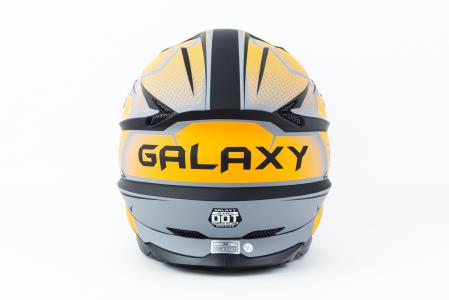 Шолом кросовий (стандарт DOT) GLX-803 M (57-58см), чорно-помаранчевий матовий