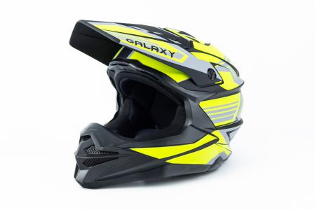 Шолом кросовий (стандарт DOT) GLX-803 M (57-58см), чорно-салатовий матовий