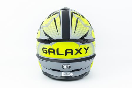 Шолом кросовий (стандарт DOT) GLX-803 M (57-58см), чорно-салатовий матовий