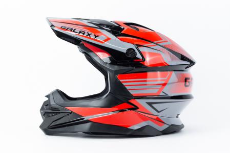 Шолом кросовий (стандарт DOT) GLX-803 L (59-60см), чорно-червоний