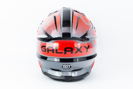 Шолом кросовий (стандарт DOT) GLX-803 L (59-60см), чорно-червоний