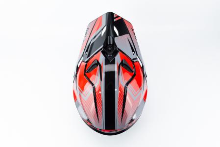 Шолом кросовий (стандарт DOT) GLX-803 L (59-60см), чорно-червоний