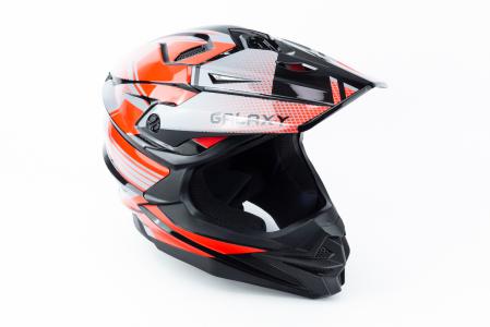 Шолом кросовий (стандарт DOT) GLX-803 L (59-60см), чорно-червоний
