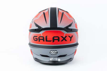 Шолом кросовий (стандарт DOT) GLX-803 L (59-60см), чорно-червоний матовий