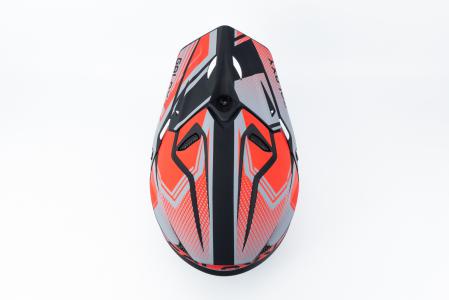 Шолом кросовий (стандарт DOT) GLX-803 L (59-60см), чорно-червоний матовий