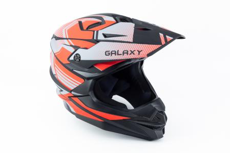 Шолом кросовий (стандарт DOT) GLX-803 L (59-60см), чорно-червоний матовий