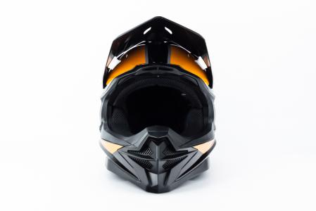 Шолом кросовий (стандарт DOT) GLX-803 L (59-60см), чорно-оранжевий