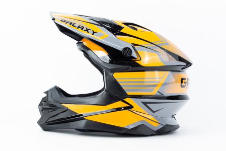 Шолом кросовий (стандарт DOT) GLX-803 L (59-60см), чорно-оранжевий