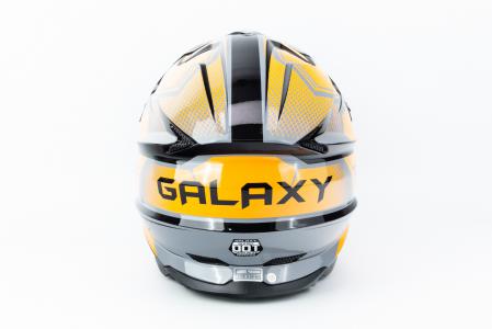 Шолом кросовий (стандарт DOT) GLX-803 L (59-60см), чорно-оранжевий
