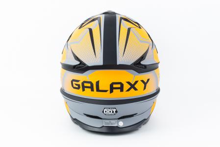 Шолом кросовий (стандарт DOT) GLX-803 L (59-60см), чорно-помаранчевий матовий