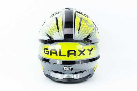 Шолом кросовий (стандарт DOT) GLX-803 L (59-60см), чорно-салатовий