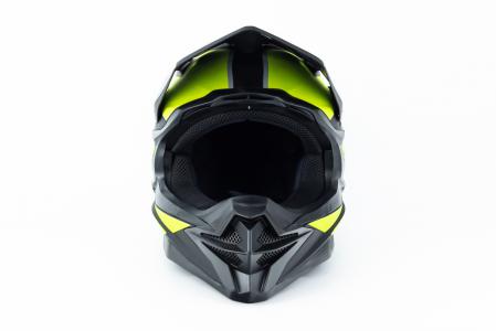 Шолом кросовий (стандарт DOT) GLX-803 L (59-60см), чорно-салатовий мат