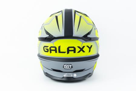 Шолом кросовий (стандарт DOT) GLX-803 L (59-60см), чорно-салатовий мат
