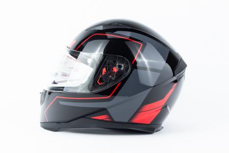 Шолом інтеграл GLX-313 S (55-56см), чорно-червоний