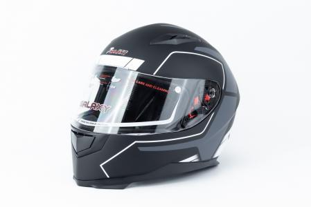 Шолом інтеграл GLX-313 L (59-60см), чорно-білий мат