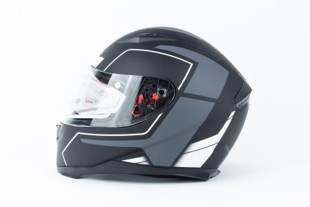 Шолом інтеграл GLX-313 L (59-60см), чорно-білий мат