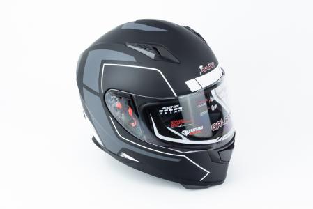 Шолом інтеграл GLX-313 L (59-60см), чорно-білий мат
